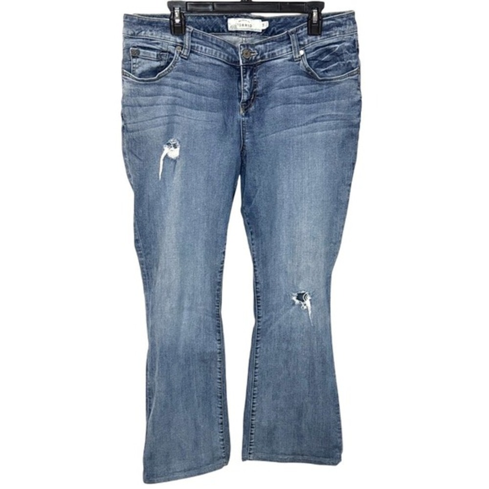 Torrid Distressed Relaxed Boot Jeans Size 14 Hemmed to 30"